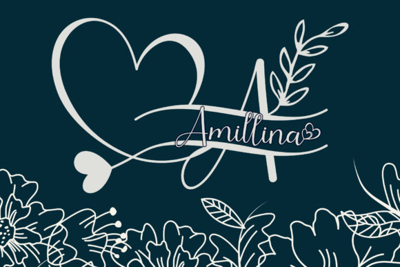 Amillina Monogram: A Romantic Handwritten Font for Every Design