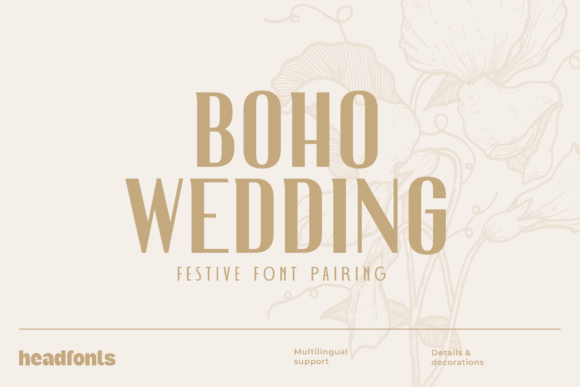 Boho Wedding Duo and Introducing The Boho Wedding Font Duo