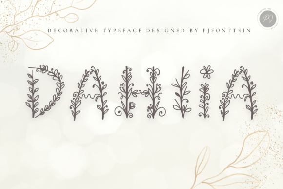 Exploring the Artistry of Dahlia: A Handcrafted Floral Font for Creative Expression
