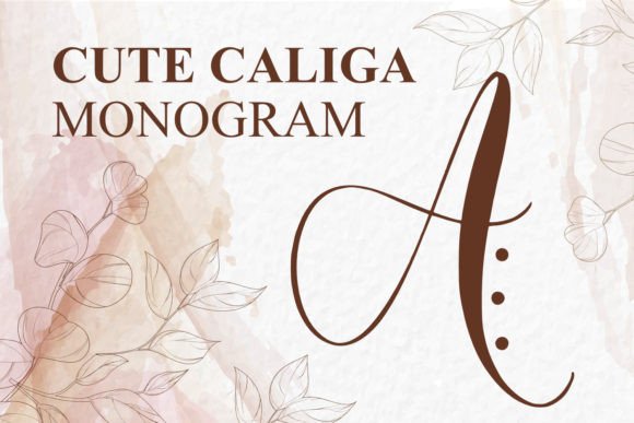 Monogram Cute Caliga: A Delightful Font for Personalized Creations